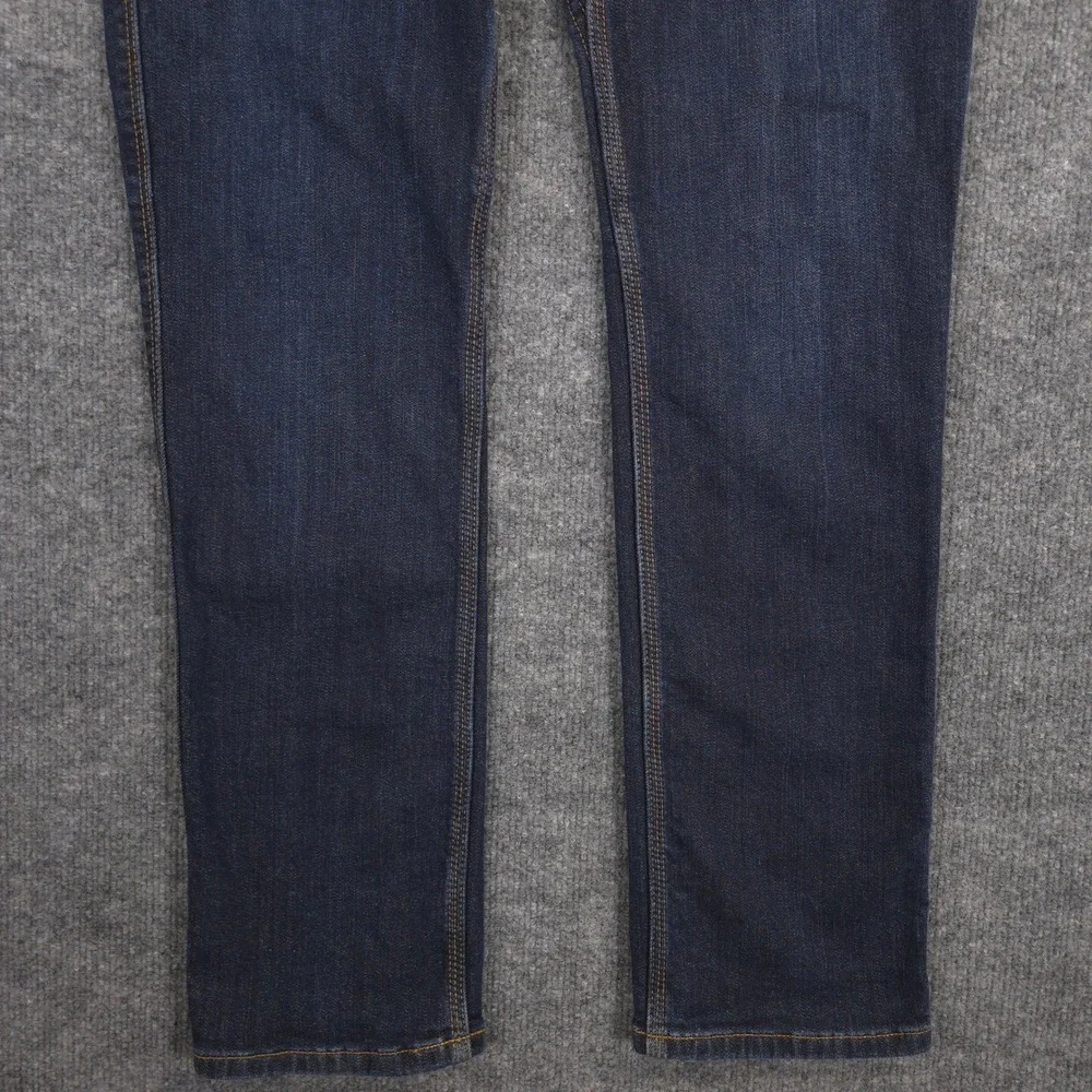 DU/ER Fleece Lined Jeans Mens 32X32 Blue Tapered 5 Pocket Flex Dark Wash Denim